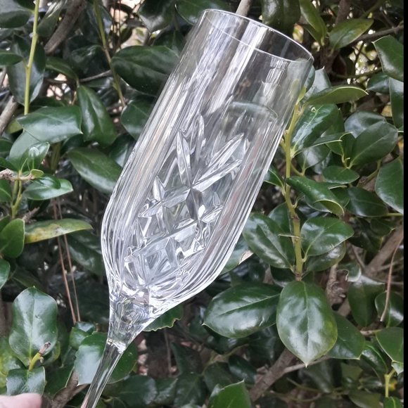 Cut Crystal Champagne Glass Royal Doulton Replacement Flute Dining Toasting NYE - Picture 1 of 13